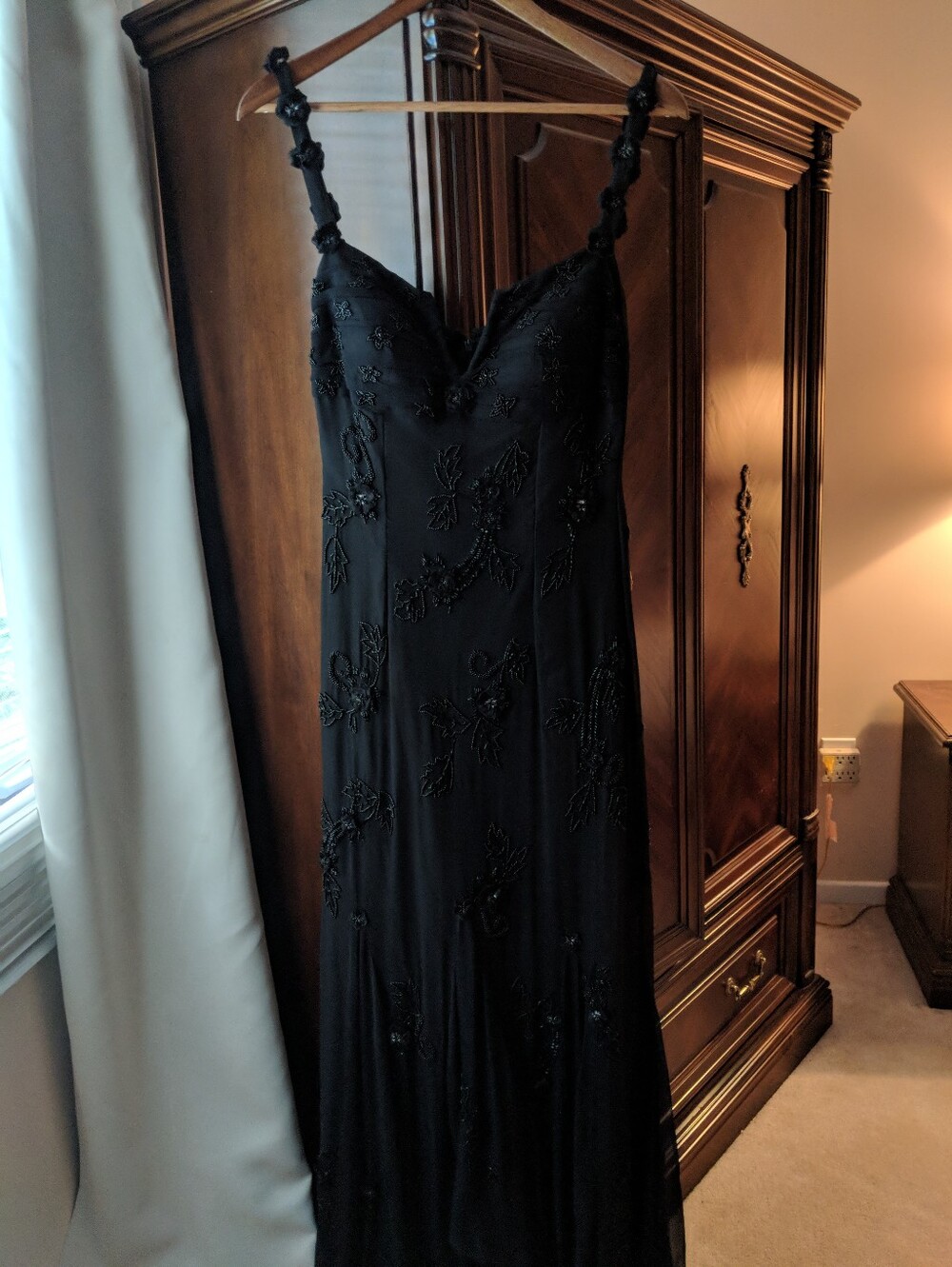 SCALA Black Beaded Maxi Dress